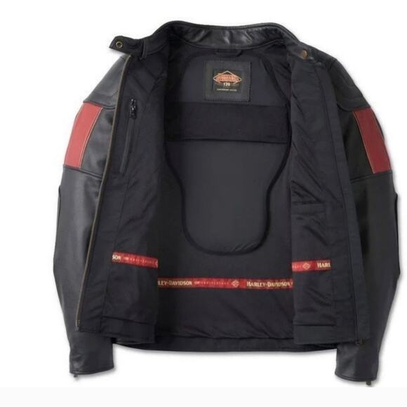 Harley Davidson 120th Anniversary Nostalgia Triple Vent System Leather Jacket 2X - Picture 11 of 16